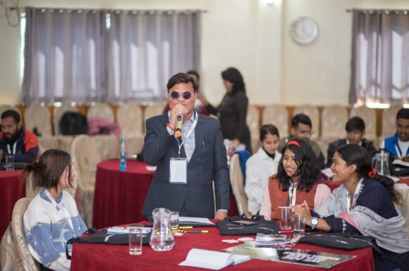 Bam Bahadur participating actively at the National Youth Consultation to end child and early marriage event held in Kathmandu, Nepal